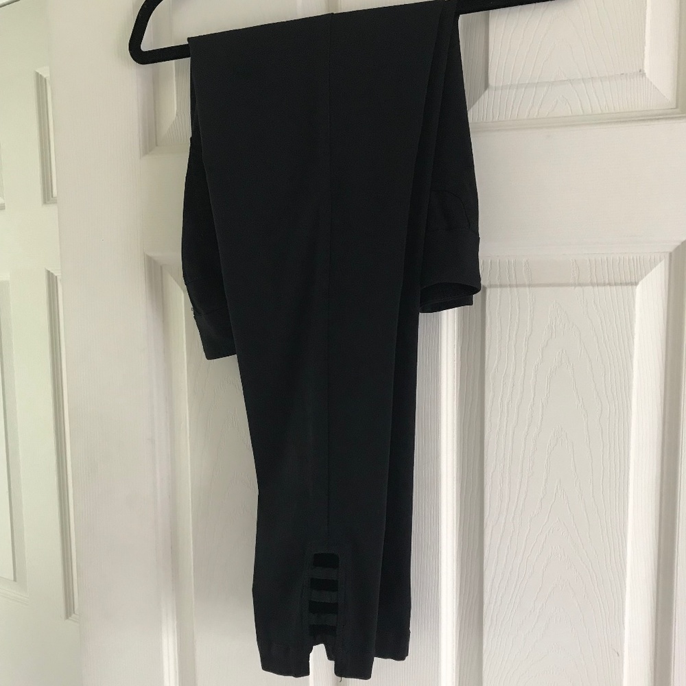 Soft Surroundings, pull on, ankle length stretch pants, black,  Size Med